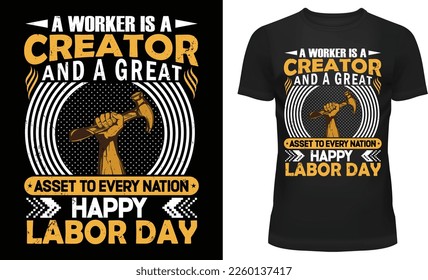 This stylish Labor Day t-shirt and apparel for men and women makes a great present for co-workers, mom, dad, sister, brother, federal workers, firefighters EMTs, teachers and any other workers.