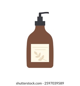 This is a stylish modern brown pump bottle, perfect for lotions, shampoos, and many different beauty products