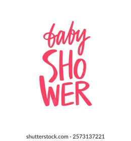 This stylish and playful typography for baby showers is perfect for creating lovely invitations and decorations