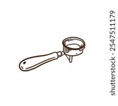 This stylish port a filter is designed for making rich espresso, featuring a classic and elegant wooden handle