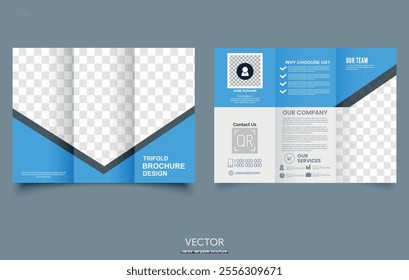 This is a stylish trifold brochure design that is suitable for various professional needs and uses across industries