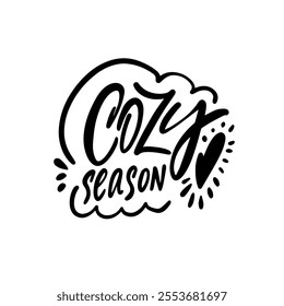 This stylish typography design is a celebration of the cozy season, incorporating playful and inviting elements
