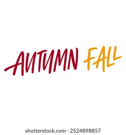 This is a stylish typography design that effectively captures the true essence of autumn using warm colors