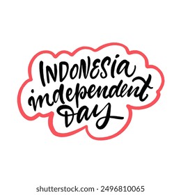 Dieses stilvolle Typografie-Stück feiert den Unabhängigkeitstag Indonesiens, ideal für festliche Promotionen und Veranstaltungen