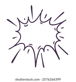 This stylized burst graphic is perfect for use in dynamic visual projects and various media formats