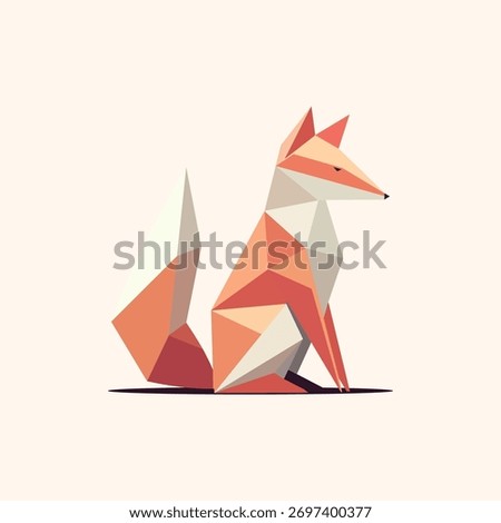 This stylized fox illustration is ideal for logos, branding, or adding a touch of modern art to your creative endeavors