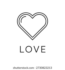 Diese stilisierte Grafik zeigt das Wort "LOVE" in fett schwarzen Buchstaben auf weißem Hintergrund. Ein großes rotes Herz ersetzt das "O" im Wort. Der Text ist von einer Gruppe kleinerer Herzen in Rot- und Hellrosa-Tönen umgeben, wodurch ein festliches und romantisches Design geschaffen wird, das sich für den Valentinstag oder den Ausdruck der Zuneigung eignet.