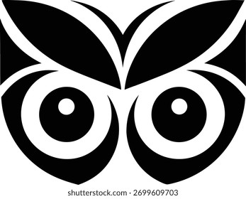 this is a stylized graphic image of a pair of owl.eps

