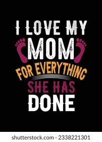 DÍA PERSONALIZADO DE LA MADRE PARA DISEÑO DE CAMISETAS Y AFICHES