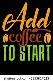 diseño de camiseta de café para impresión