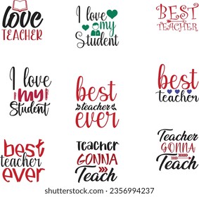 DISEÑO SVG DEL DÍA DEL PROFESOR, DÍA DEL PROFESOR SVG T SHIRT DISIGN BUNDLE