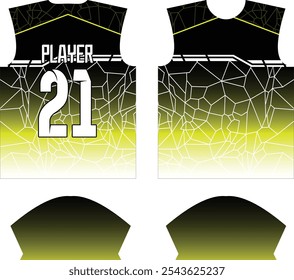 
Plantilla de diseño de jersey de camisa deportiva de sublimación personalizada, traje deportivo, ropa deportiva, uniforme deportivo