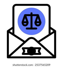 This Subpoena icon is suitable for law, justice, legal, etc.