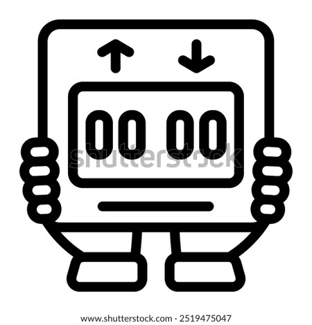 This Substitution Board icon is suitable for football, soccer, sport etc.