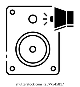 This Subwoofer icon is suitable for Audio, Music, etc