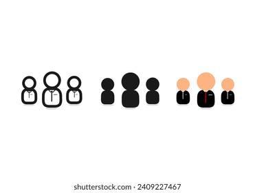 This successful corporate team icon vector visualizes harmony and achievement within a corporate context, portraying cohesive teamwork and shared accomplishments with its dynamic design