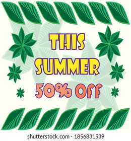 this summer 50% off banner design 