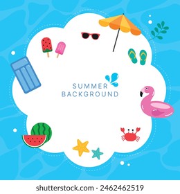Este es un diseño de ilustración de fondo de verano.