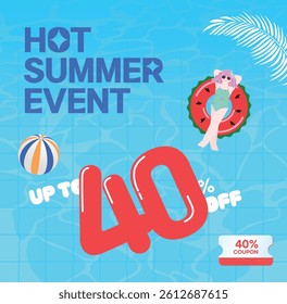 This is a summer discount event banner design.