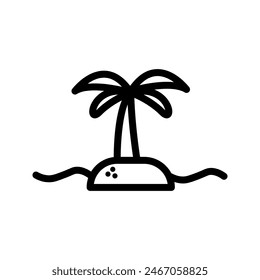 This summer icon set features sleek and simple outline designs, capturing the essence of summertime fun and relaxation. The icons include a bright sun, beach ball, ice cream cone, sunglasses, swimsuit