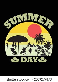 Este es un diseño vacacional de verano, cambiable de color e imprimible.