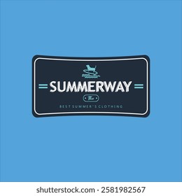 This Summerway logo is usefull and powerfull for tropical, surf, sport, or many thing about beach fashion apparel
