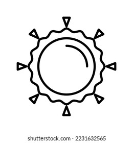 this is a sun icon
icon with outline and pixel perfect style
this is one of the icons from the icon sets with Astronomy theme