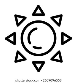 This Sun icon is suitable for Africa, Africa Day, etc