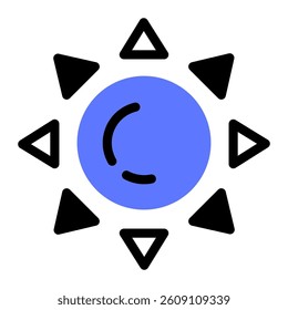 This Sun icon is suitable for Africa, Africa Day, etc