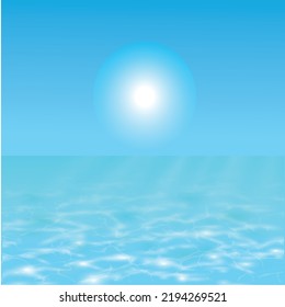 dies ist ein 
Sonne über der Wasserschablone 