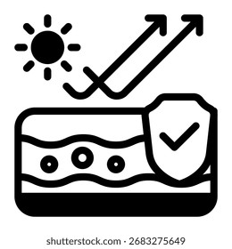 Este icono de protección solar es adecuado para su uso en el cuidado de la piel, dermatología y campos relacionados.
