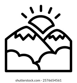 This Sunrise icon is suitable for weather, season, meteorology, etc.