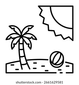 Este icono de sol es conveniente para el hermoso Country tropical, etc.