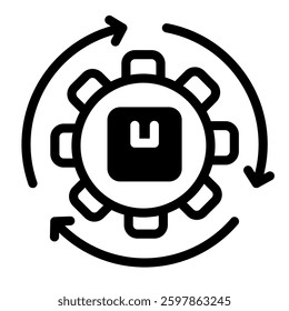 This Supply Chain icon is suitable for Business, Business Operation, etc
