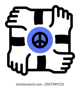 This Support icon is suitable for Peace Day, etc.