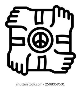 This Support icon is suitable for Peace Day, etc.