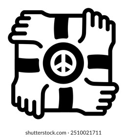 This Support icon is suitable for Peace Day, etc.