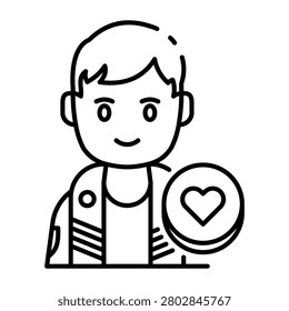 This Supporter icon is suitable for World Cup, Football Sport, etc