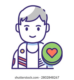 This Supporter icon is suitable for World Cup, Football Sport, etc