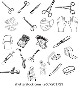 This is a Surgical Instrument Icon Sheet