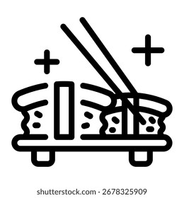 Dieses Sushi-Symbol ist für Essen, World Culinary, etc. geeignet.