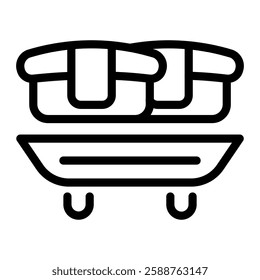 This Sushi icon is suitable for Restaurant Menu, Food, etc