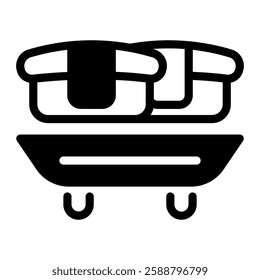 This Sushi icon is suitable for Restaurant Menu, Food, etc