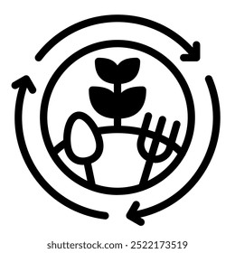 This Sustainable food icon is suitable for food and agriculture, etc.
