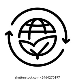 This Sustainable icon is suitable for Eco friendly consumption, Ecology, and Renewable Energy