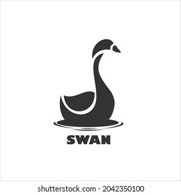 this is a swan illustration logo