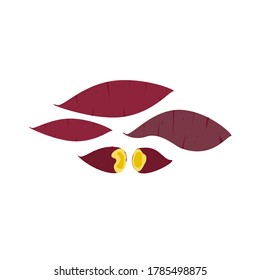 This are a sweet potato or yams  on white background.
