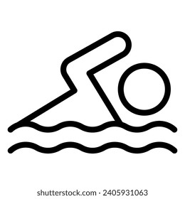 This Swimming icon is suitable for new year, new resolution, lifestyle, healthy lifestyle, etc.