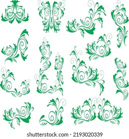 this is a 
Swirl border ornaments green