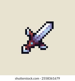 this is sword icon in pixel art, this item good for presentations,stickers, icons, t shirt design,game asset,logo and your project.